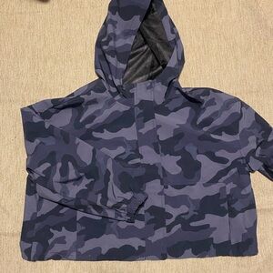 Cropped Camo Rain Jacket